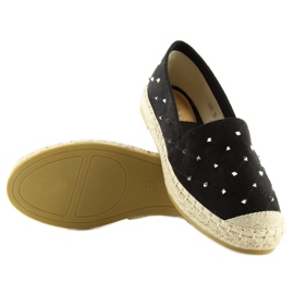 Černé espadrilky s cvočky 5481 černé černý 1