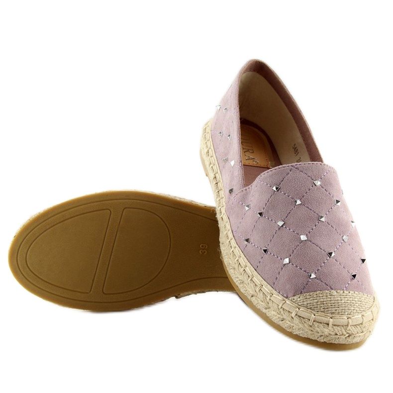 Espadrilky s fialovými cvočky 5481 Purple 1