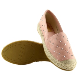 Espadrilky s růžovými 5481 růžovými cvočky 1