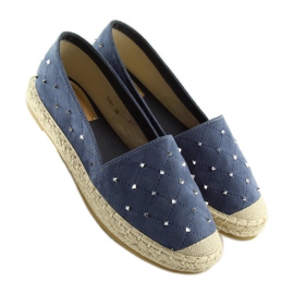 Espadrilky s tmavě modrými 5481 modrými cvočky námořnická modrá 4