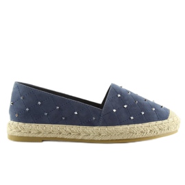 Espadrilky s tmavě modrými 5481 modrými cvočky námořnická modrá 2