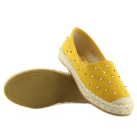Žluté espadrilky s cvočky žlutá 5481 žlutá žluť 1