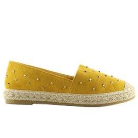 Žluté espadrilky s cvočky žlutá 5481 žlutá žluť 2