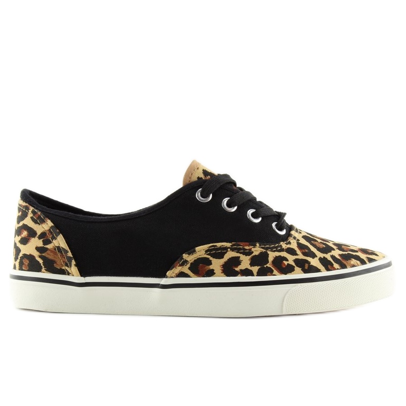 Tenisky na šněrování K-75 Hnědá / leop hnědý černá 1