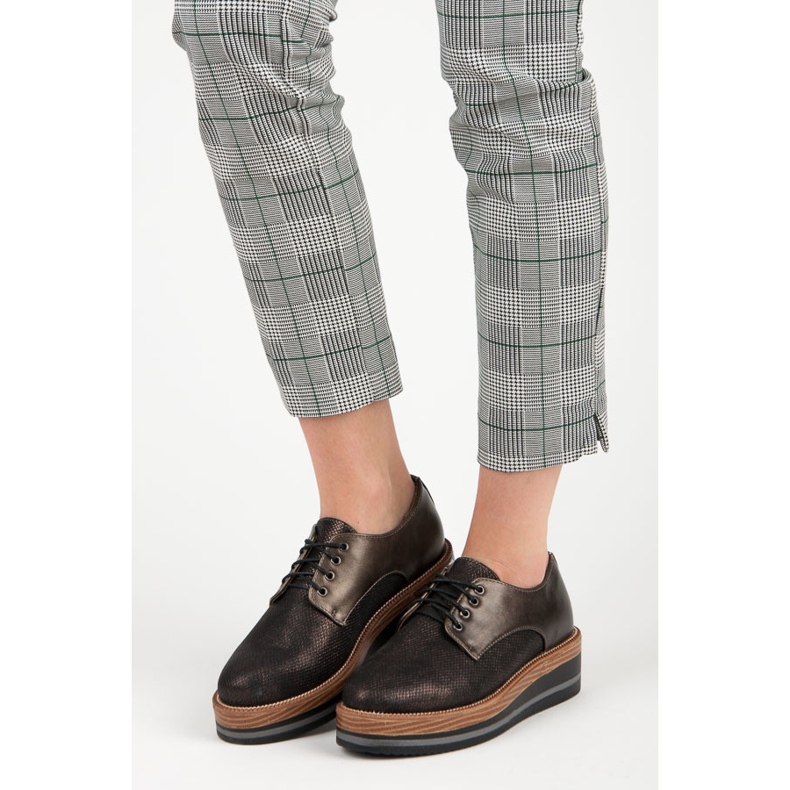 Kylie Stylové boty na klínku hnědý 1