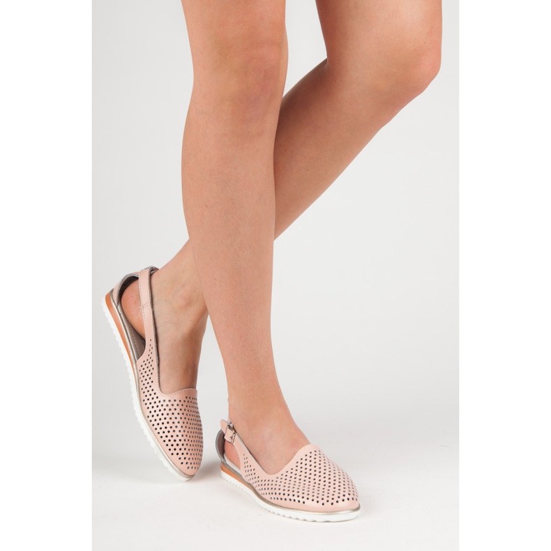 Prolamované sandály vinceza růžový 1