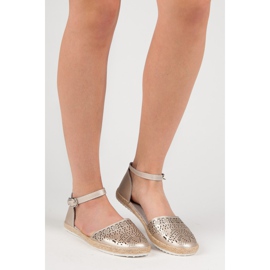 Kožené sandály espadrilky vinceza žlutá 1