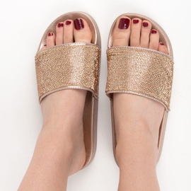 Girlhood Zlaté pantofle s krystaly zlatý 1