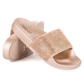 Girlhood Zlaté pantofle s krystaly zlatý 2