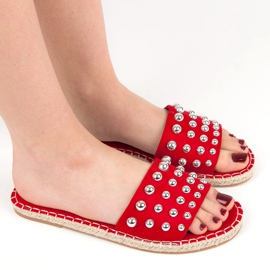 Seastar Semišové espadrilky žabky červený 1