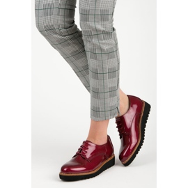 Kylie Vínové lakované boty červené 2