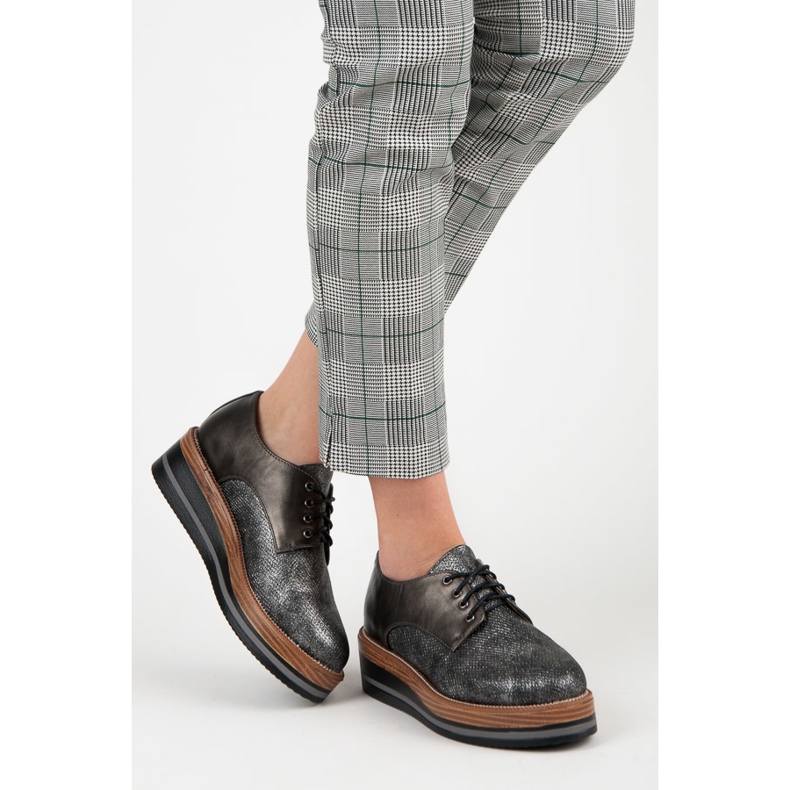 Kylie Stylové boty na klínku šedá 2