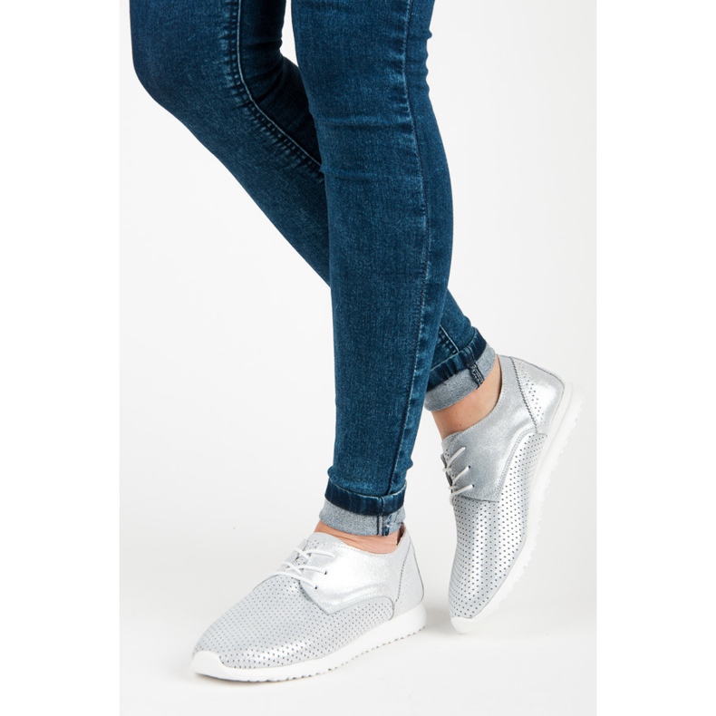 Zavázané boty VINCEZA šedá 2