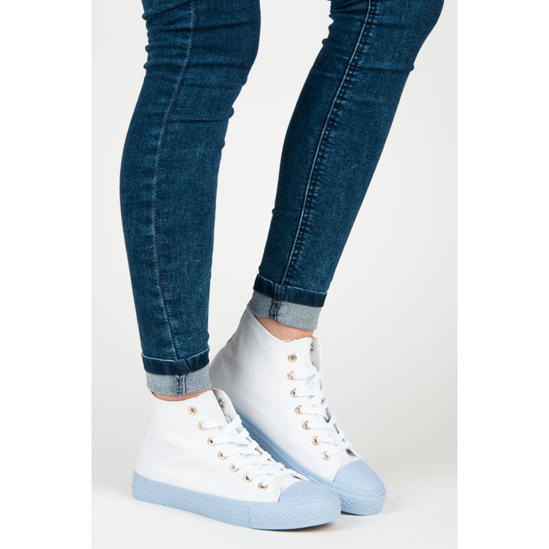 Coura Tenisky přes kotník bílý 1