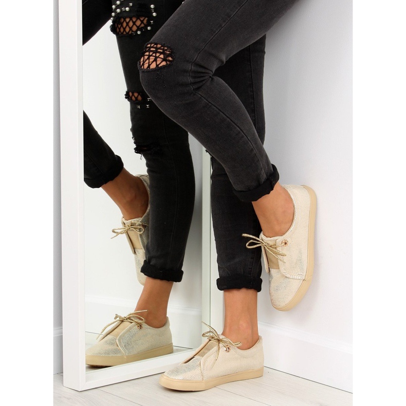 Zlaté dámské tenisky MB102 Gold zlatý 1