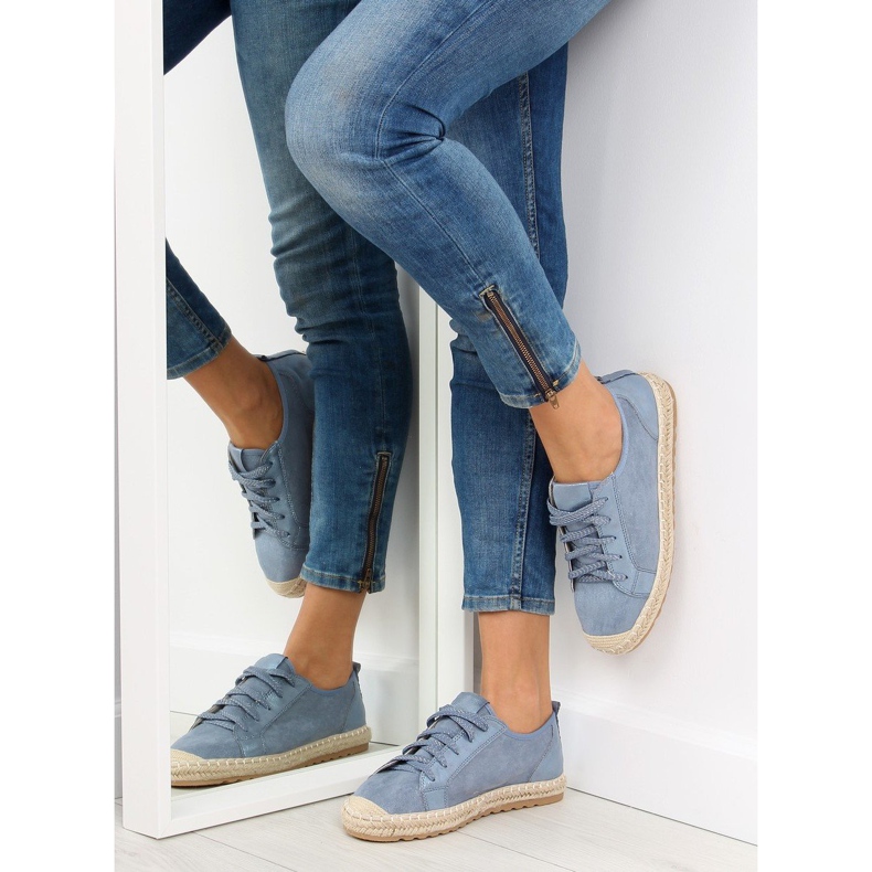 Modré tenisky espadrilky BB02P L.BLUE modrý 2