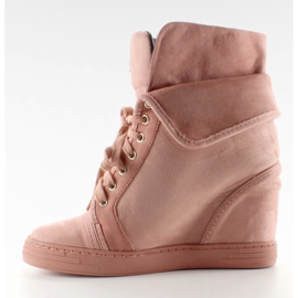 Semišové tenisky B12-22 Pink - II růžový 2