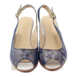 Sandály na klínku Sergio Leone 811 námořnická modrá 4 Sandály na klínku Sergio Leone 811 námořnická modrá 4