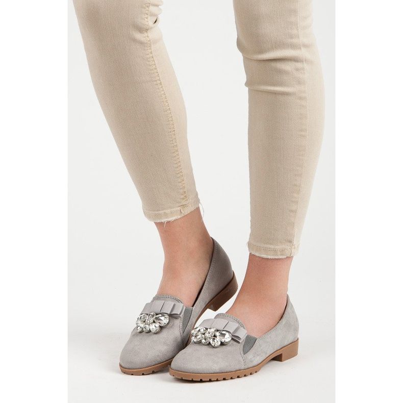 Bestelle Nazouvací boty s ornamentem šedá 1