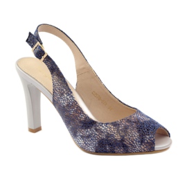 Sandály na postu Sergio Leone 578 hnědý námořnická modrá 1