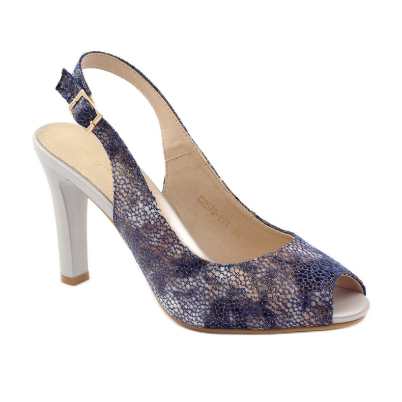 Sandály na postu Sergio Leone 578 hnědý námořnická modrá 1