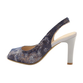 Sandály na postu Sergio Leone 578 hnědý námořnická modrá 2