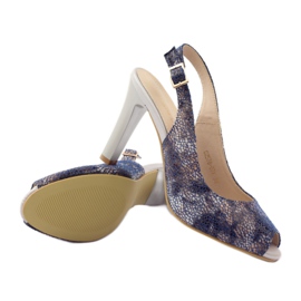 Sandály na postu Sergio Leone 578 hnědý námořnická modrá 3