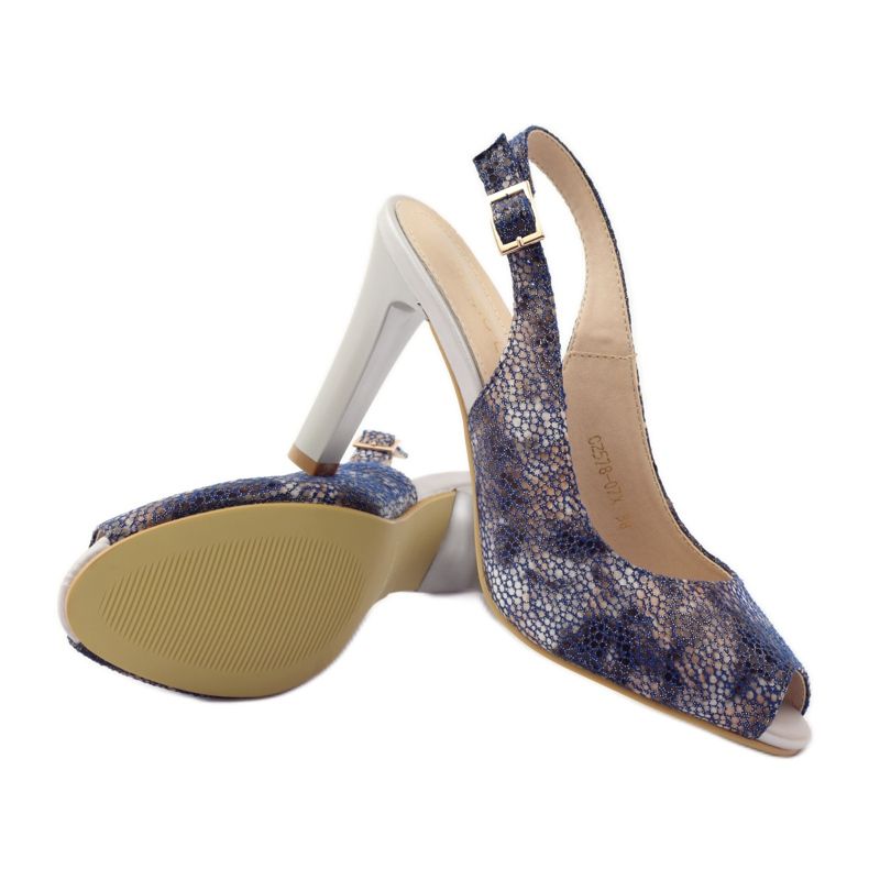 Sandály na postu Sergio Leone 578 hnědý námořnická modrá 3