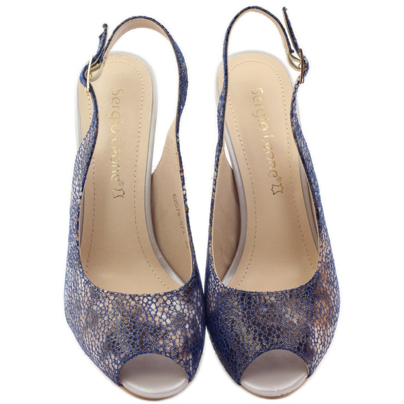 Sandály na postu Sergio Leone 578 hnědý námořnická modrá 4