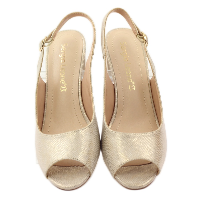 Sandály na postu Sergio Leone 810 žlutá hnědý 4