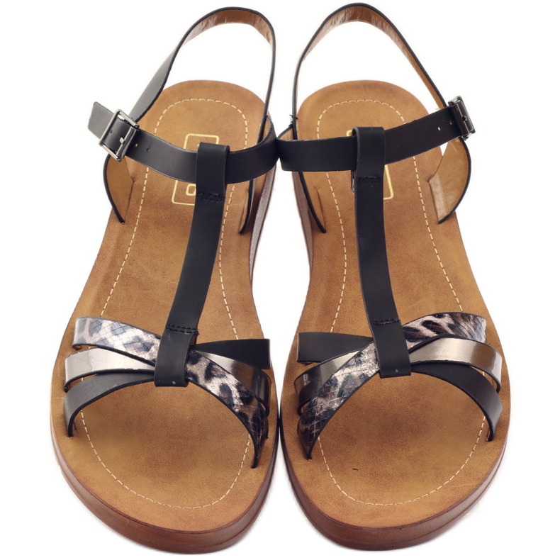 Filippo Dámské sandály leopard 103 černé černá šedá 4