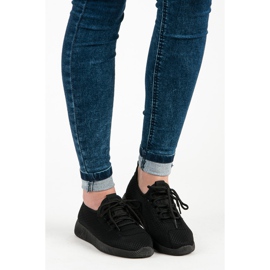 Černé nazouvací tenisky černá 1