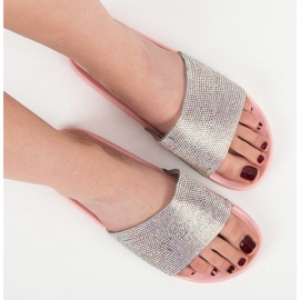 Bello Star Pantofle s krystaly růžový 1