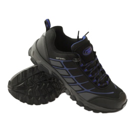 Atletico trekkingový sportovní softshell černý modrý šedá 3