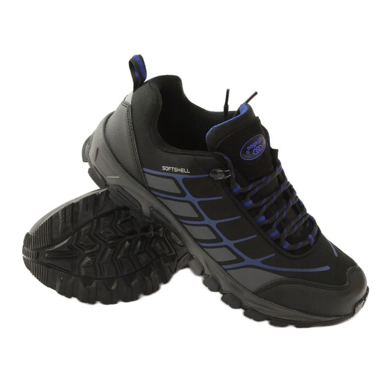 Atletico trekkingový sportovní softshell černý modrý šedá 3