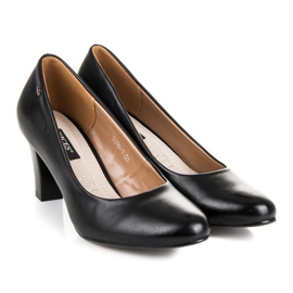 Vices Černé lodičky na sloupku černý 1