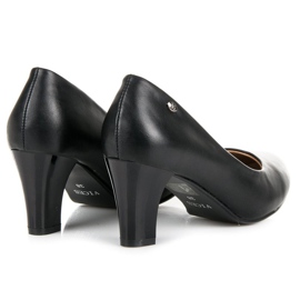 Vices Černé lodičky na sloupku černý 2