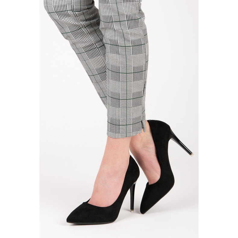 Černé vysoké podpatky černá 2