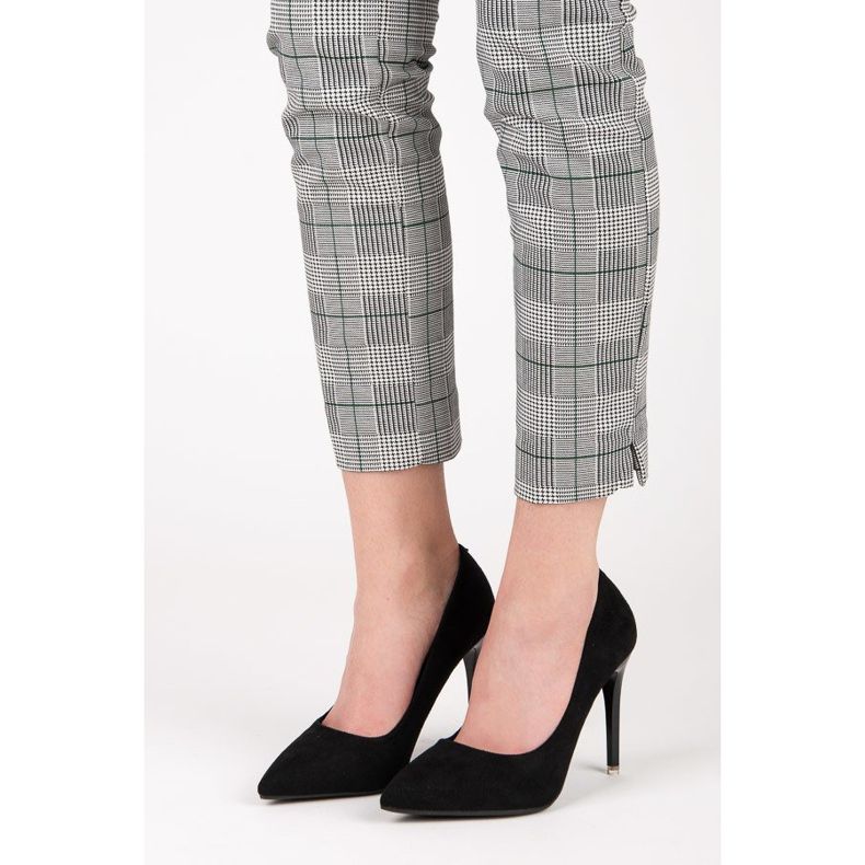 Černé vysoké podpatky černá 1