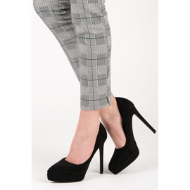 Bestelle Semišové podpatky na platformě černý 2