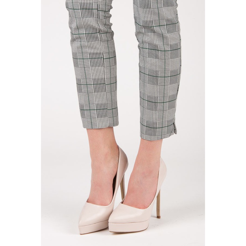 Small Swan Lakované podpatky na platformě hnědý 1