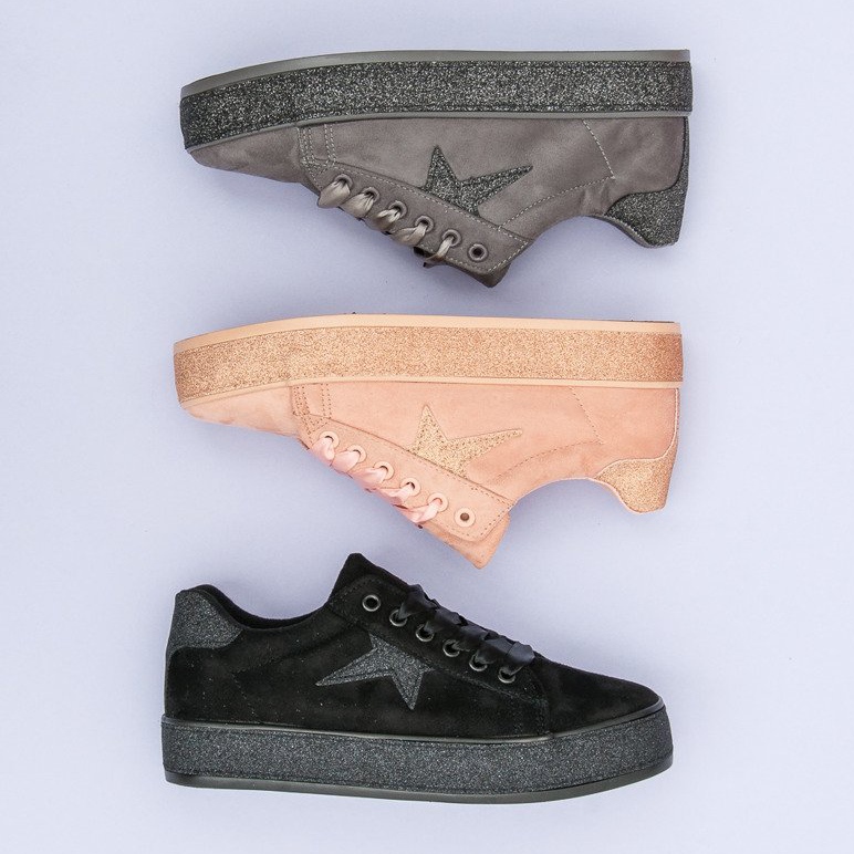 Třpytivé tenisky MCKEYLOR černý 1