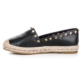 Coura Černé espadrilky s cvočky černá 3