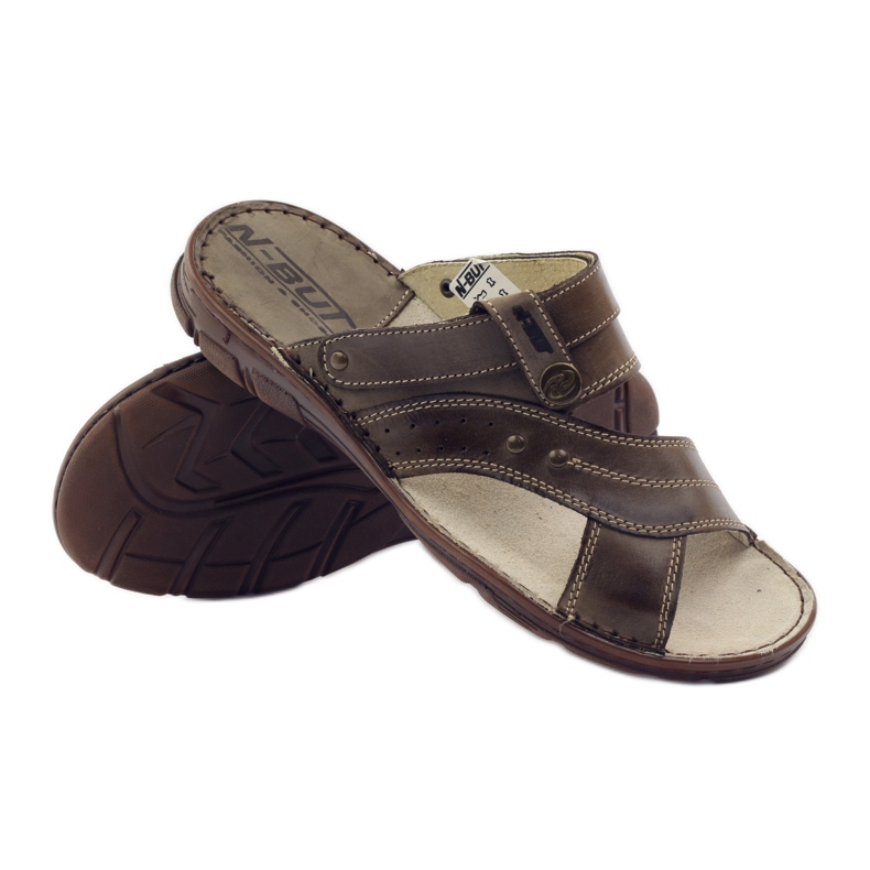 Naszbut 056 pánské sandály žabky hnědý 3