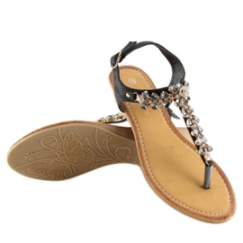 Černé sandály 9-59 černé černá 2