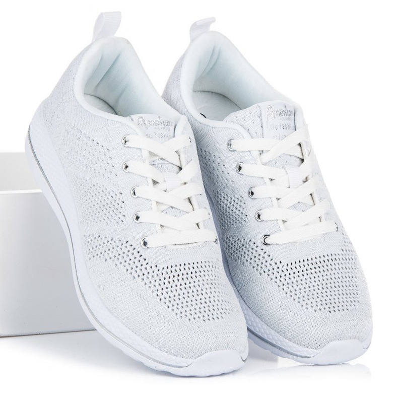 American Club Bílé americké sportovní boty bílý 1