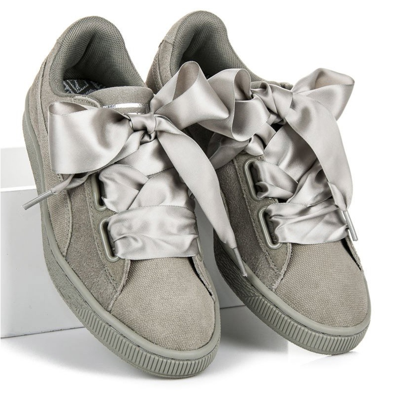 Puma Suede Heart Pebble WN`S šedá 1