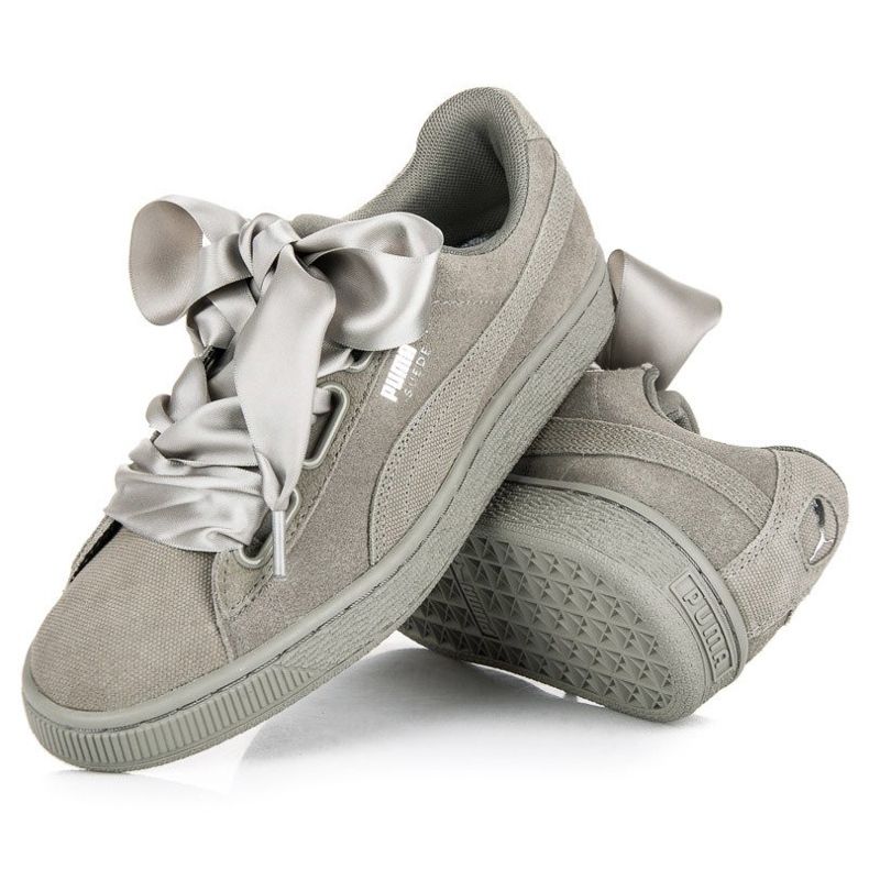 Puma Suede Heart Pebble WN`S šedá 2