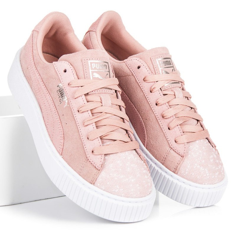 Puma Suede Platform Pebble WN`S růžový 1