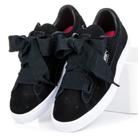 Puma Suede Heart Valentine Jr černá 3